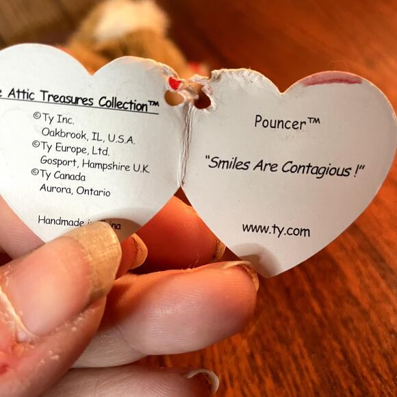 Ty Beanie Baby Pouncer 1993 Cat jointed vintage - Picture 2 of 8